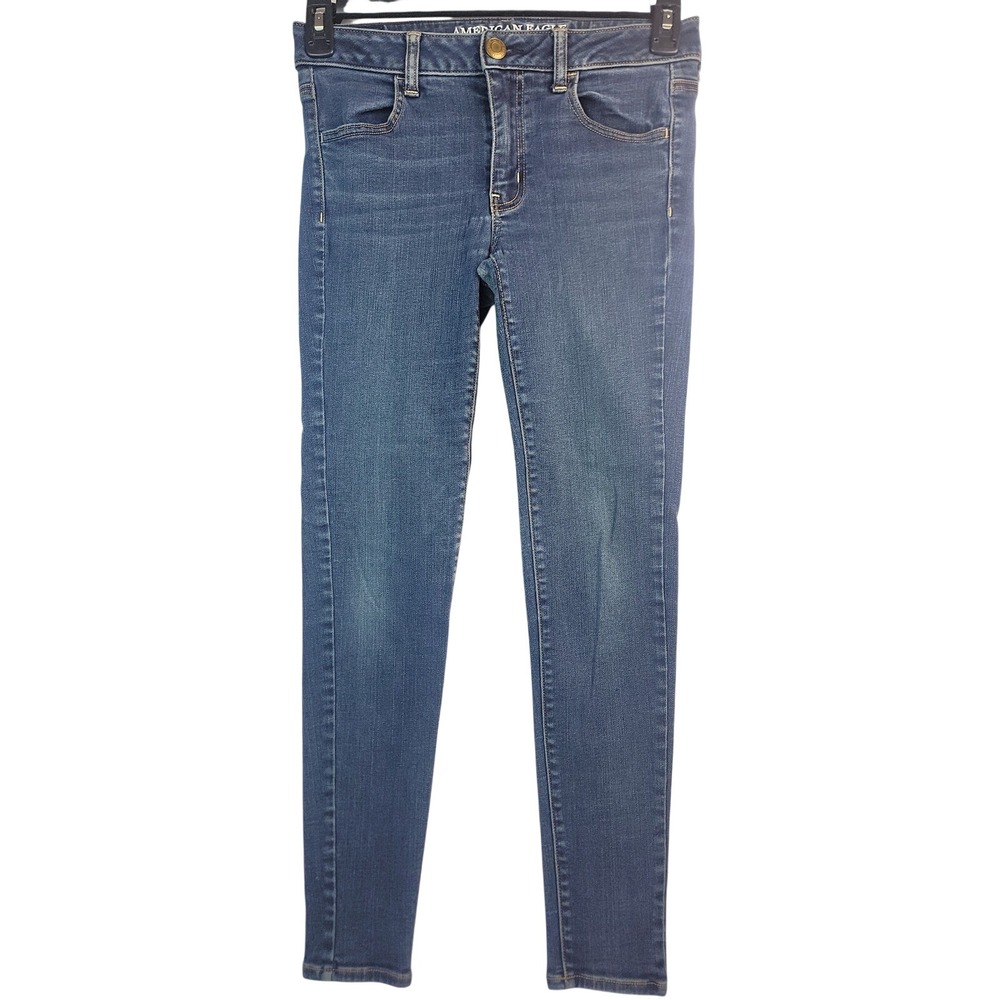 American Eagle Super Stretch Jegging Womens 6 Regular Blue Denim Skinny Jeans